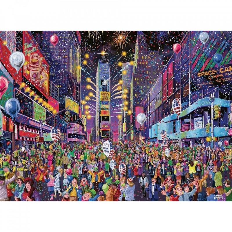 felicitari de craciun si anul nou 2022 Puzzle Anul Nou Time Square, 500 Piese