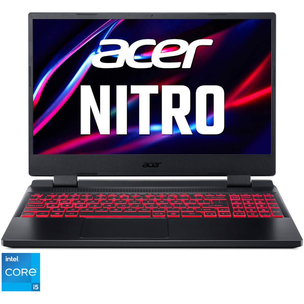 laptop gaming acer nitro 5 an515 57 Laptop Gaming Acer Nitro 5 AN515-58, 15.6", Full HD, 144 Hz, Intel Core i5-12500H, 16 GB RAM, 512 GB SSD, NVIDIA GeForce RTX 3050 4GB, No OS, Obsidian