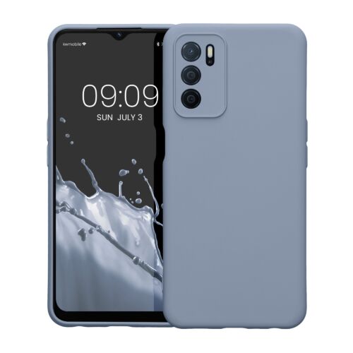 Husa Kwmobile pentru OPPO A16/A16s, Silicon, Albastru, 57572.12