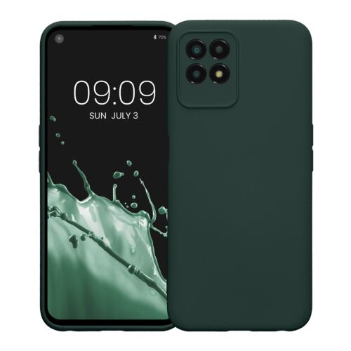 Husa Kwmobile pentru Realme 8i, Silicon, Verde, 58293.169