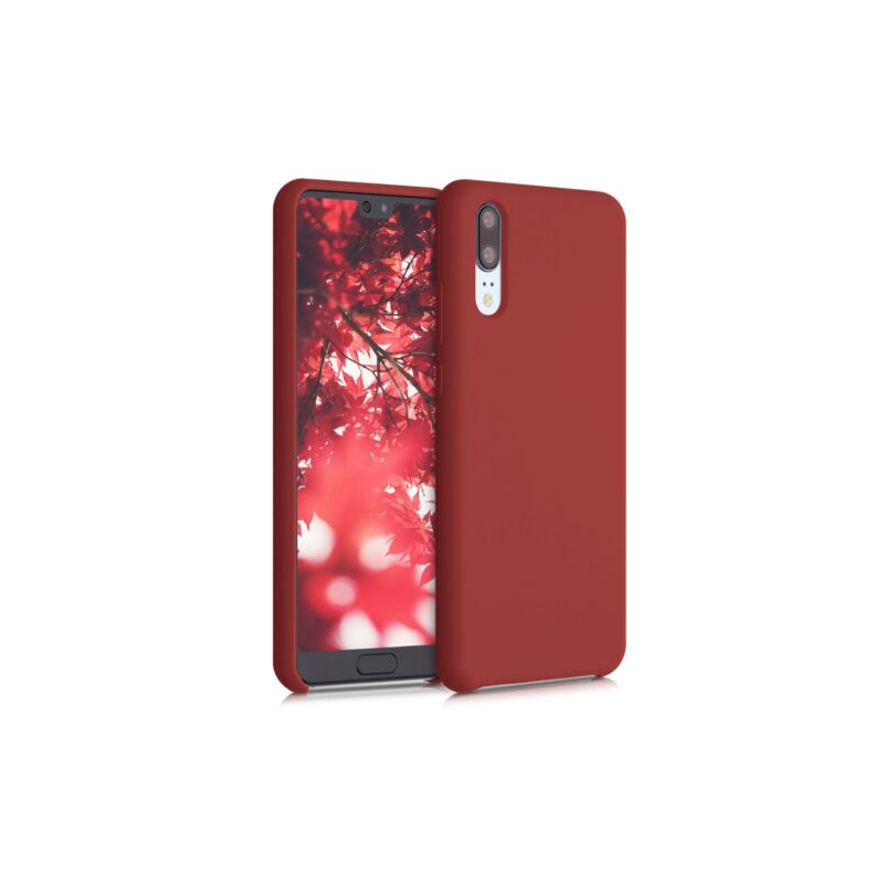 Husa pentru Huawei P20, Silicon, Rosu, 45689.20