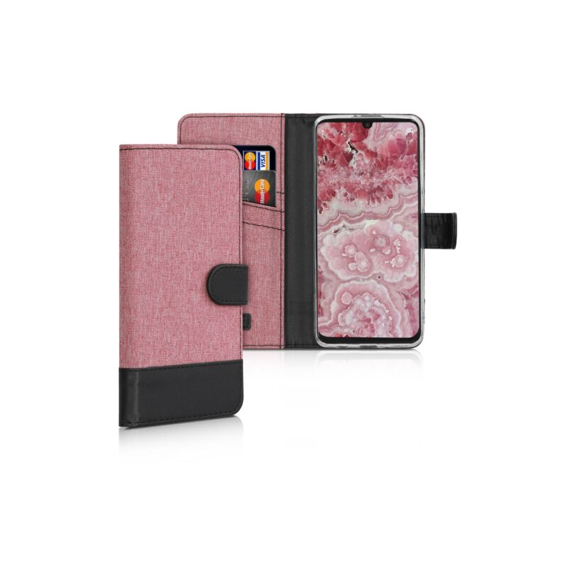 Husa pentru Huawei P30 Lite, Textil, Roz, 47502.06