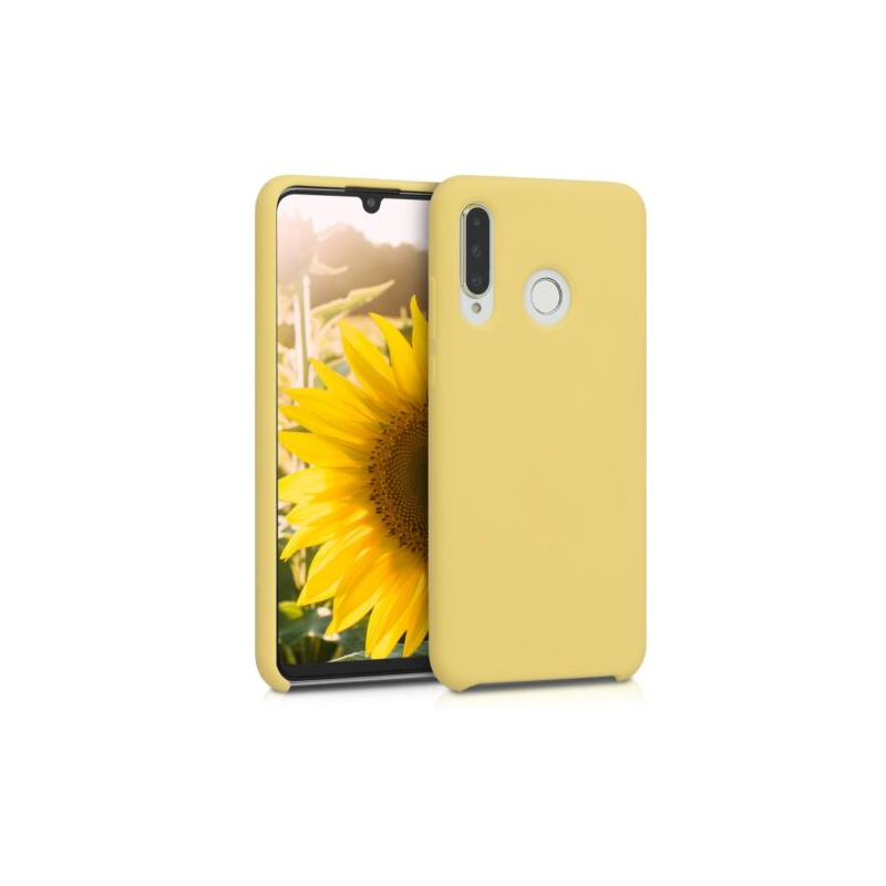 Husa pentru Huawei P30 Lite, Silicon, Galben, 47510.49