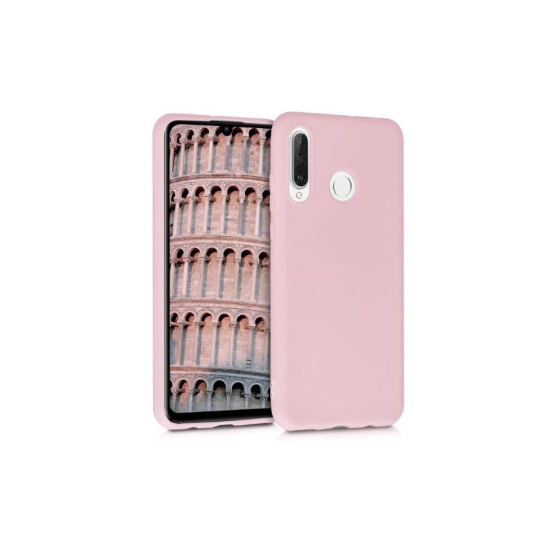 Husa pentru Huawei P30 Lite, Silicon, Rose Gold, 47499.156