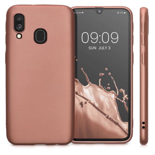 Husa Kwmobile pentru Samsung Galaxy A40, Silicon, Rose Gold, 48546.211