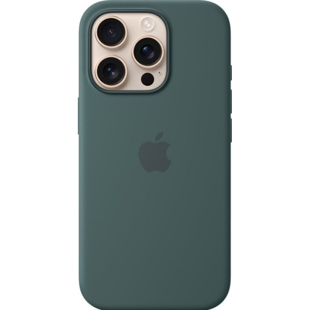 Husa de protectie Apple cu MagSafe pentru iPhone 16 Pro, Silicon, Lake Green