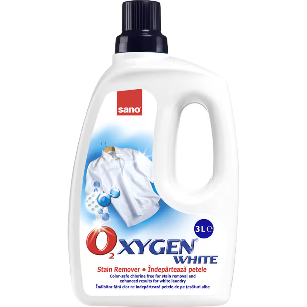 Solutie pentru indepartarea petelor, Sano Oxygen White, 3l