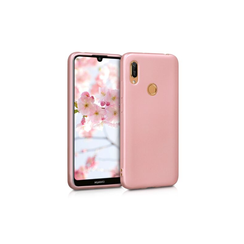 Husa pentru Huawei Y6 (2019), Silicon, Rose Gold, 48123.31