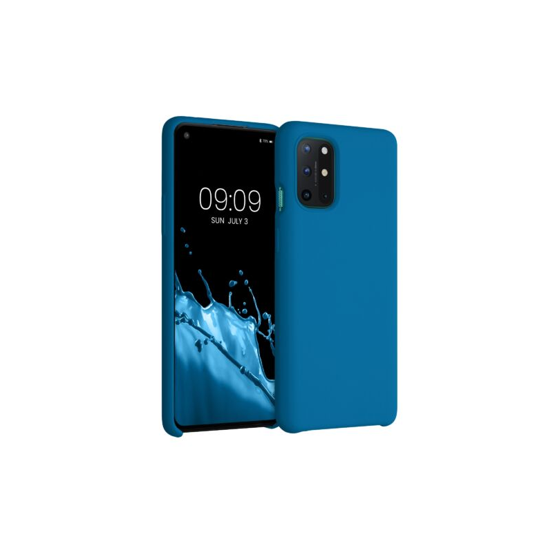 Husa Kwmobile pentru OnePlus 8T, Silicon, Albastru, 53683.228