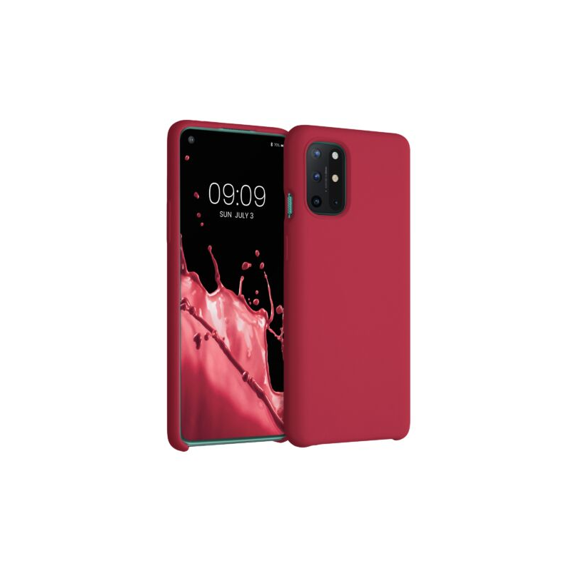 Husa Kwmobile pentru OnePlus 8T, Silicon, Rosu, 53683.229