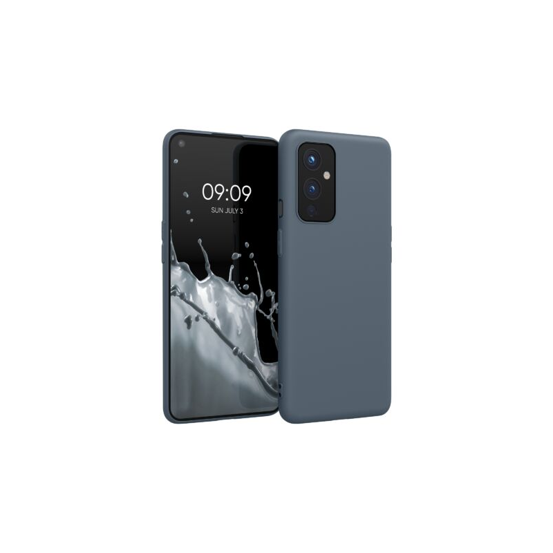 Husa Kwmobile pentru OnePlus 9, Silicon, Gri, 55726.202