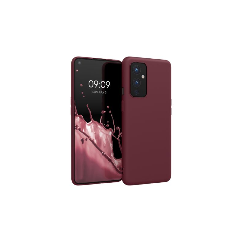 Husa Kwmobile pentru OnePlus 9, Silicon, Rosu, 55726.190