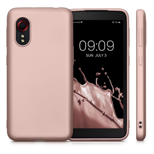 Husa Kwmobile pentru Samsung Galaxy Xcover 5, Silicon, Rose Gold, 57527.31