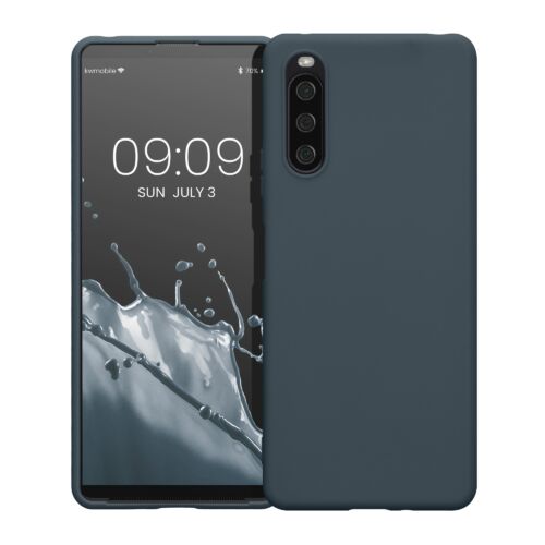 Husa Kwmobile pentru Sony Xperia 10 IV, Silicon, Albastru, 57800.202