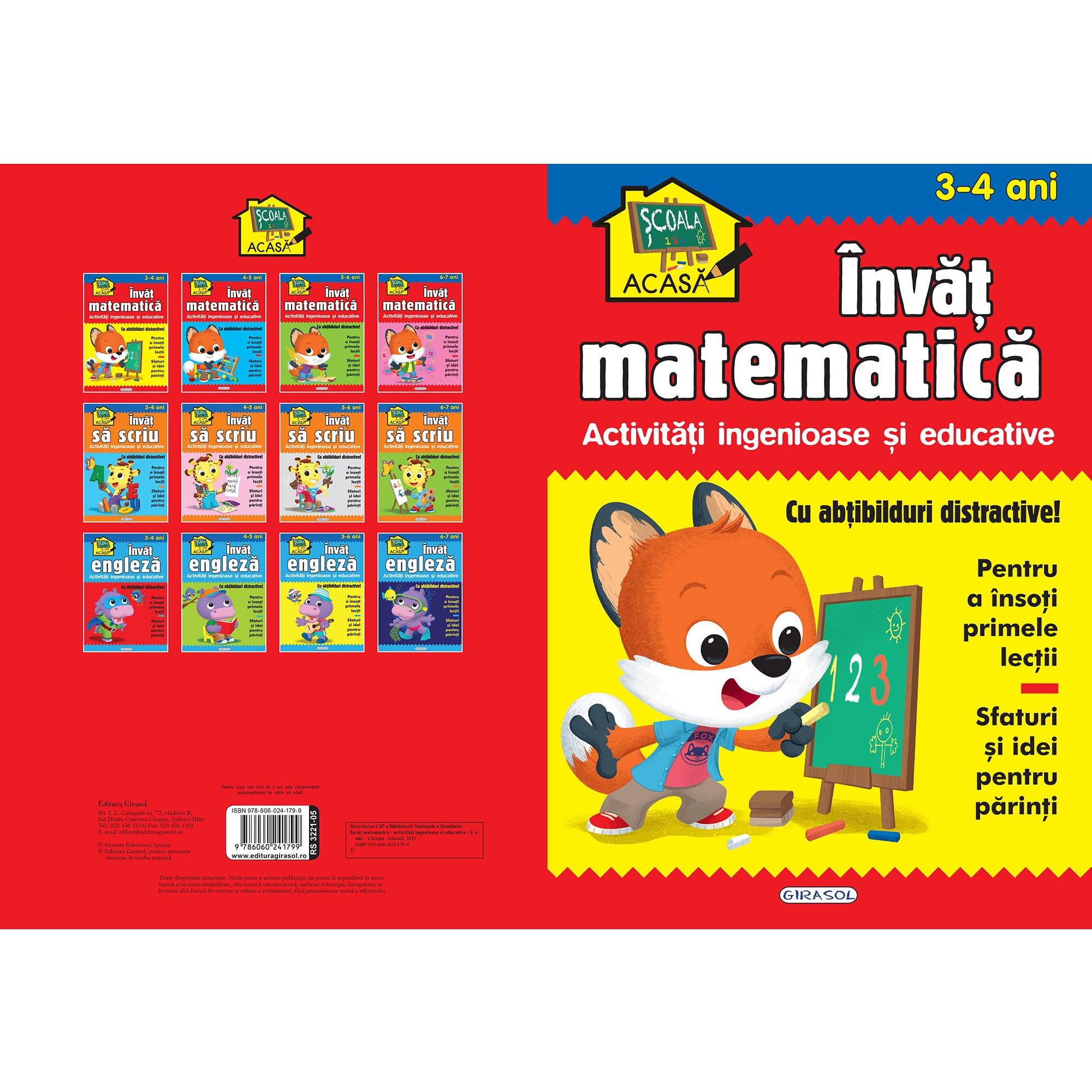 Scoala acasa - Invat matematica 3-4 ani