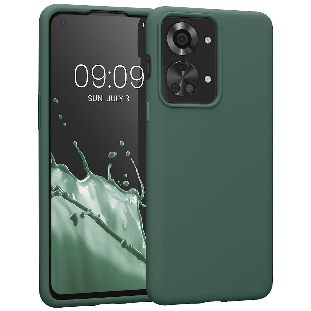 Husa Kwmobile pentru OnePlus Nord 2T, Silicon, Verde, 58764.166