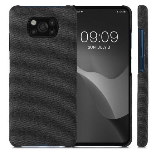 Husa Kwmobile pentru Xiaomi Poco X3 NFC/Poco X3 Pro, Textil, Gri, 57486.19