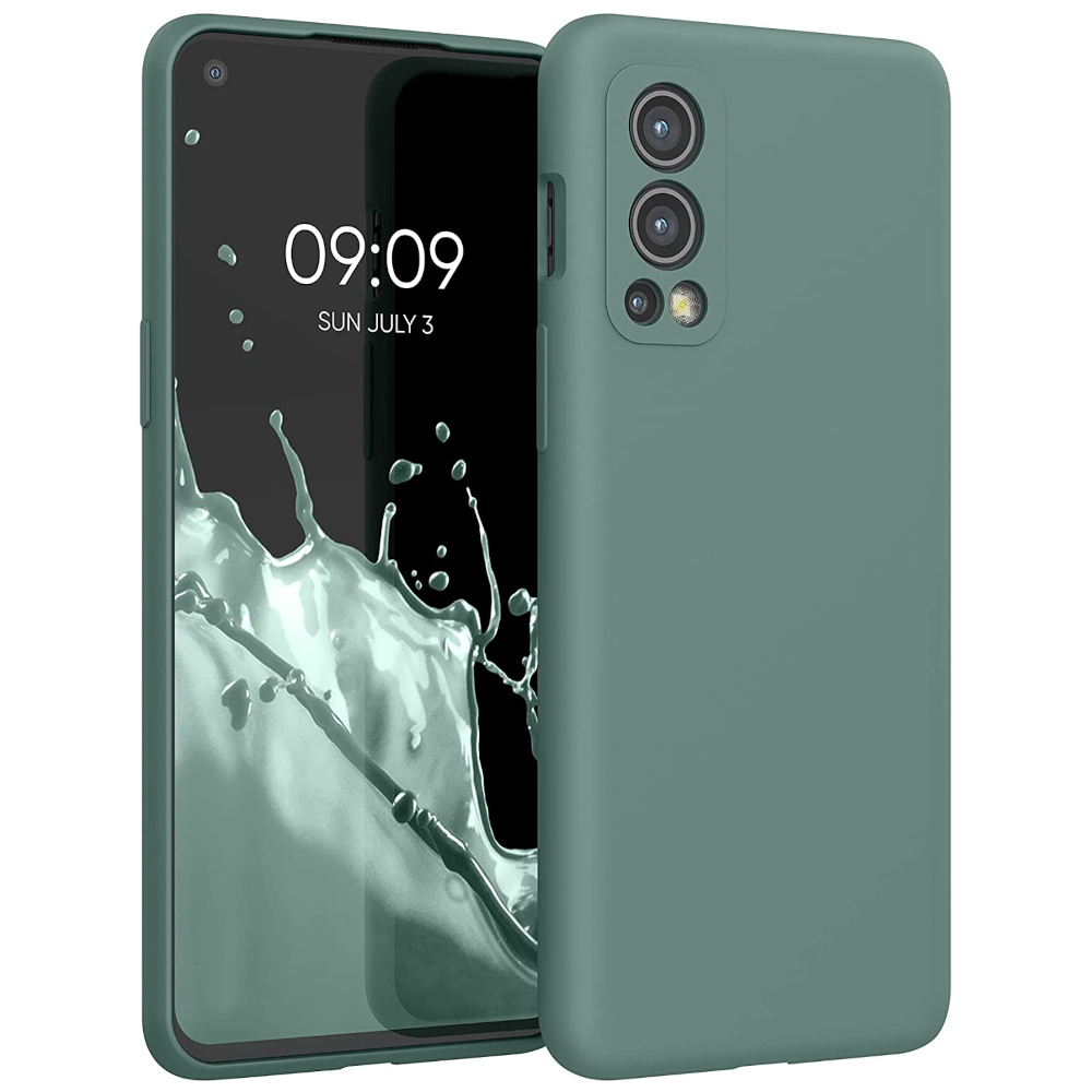 Husa pentru OnePlus Nord 2 5G, Silicon, Verde, 56070.166, Kwmobile