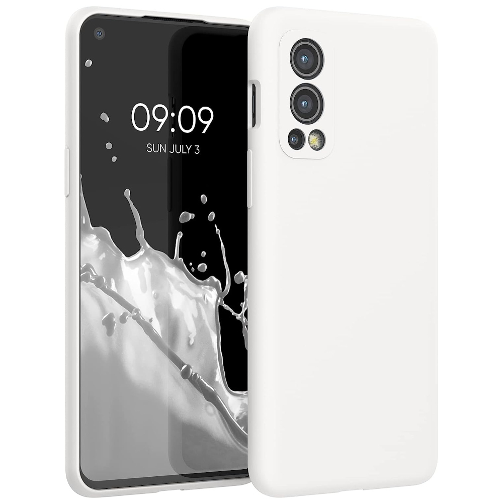 Husa pentru OnePlus Nord 2 5G, Silicon, Alb, 56070.02, Kwmobile