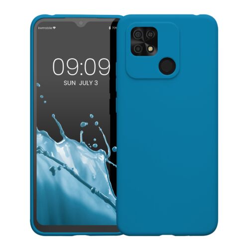 Husa Kwmobile pentru Xiaomi Redmi 10C, Silicon, Albastru, 59231.224