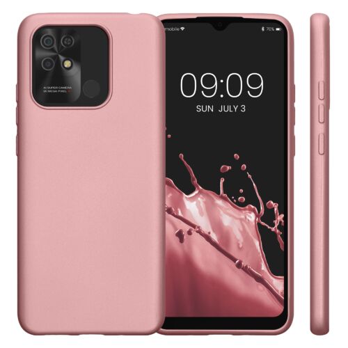 Husa Kwmobile pentru Xiaomi Redmi 10C, Silicon, Rose Gold, 59232.31