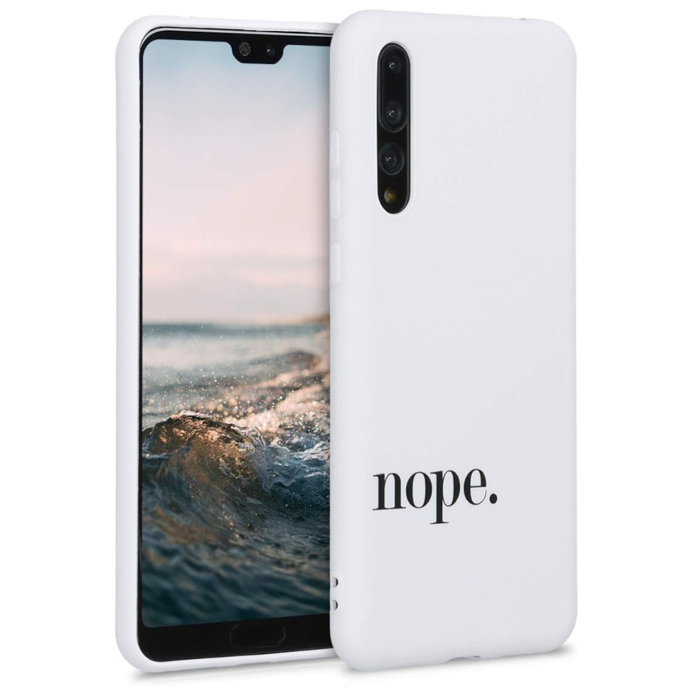 Husa pentru Huawei P20 Pro, Silicon, Alb-Negru, 49466.01