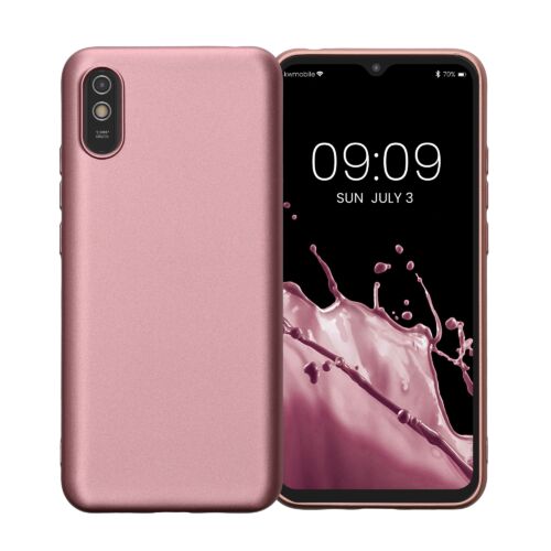 Husa Kwmobile pentru Xiaomi Redmi 9A/Redmi 9AT, Silicon, Rose Gold, 57663.31