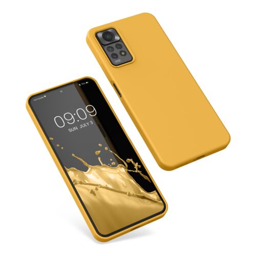 Husa Kwmobile pentru Xiaomi Redmi Note 11 Pro/Redmi Note 11 Pro 5G, Silicon, Galben, 57373.191