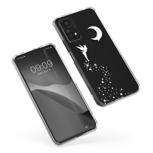 Husa Kwmobile pentru Xiaomi Redmi Note 11 Pro/Redmi Note 11 Pro 5G, Silicon, Transparent/Argintiu, 57379.02