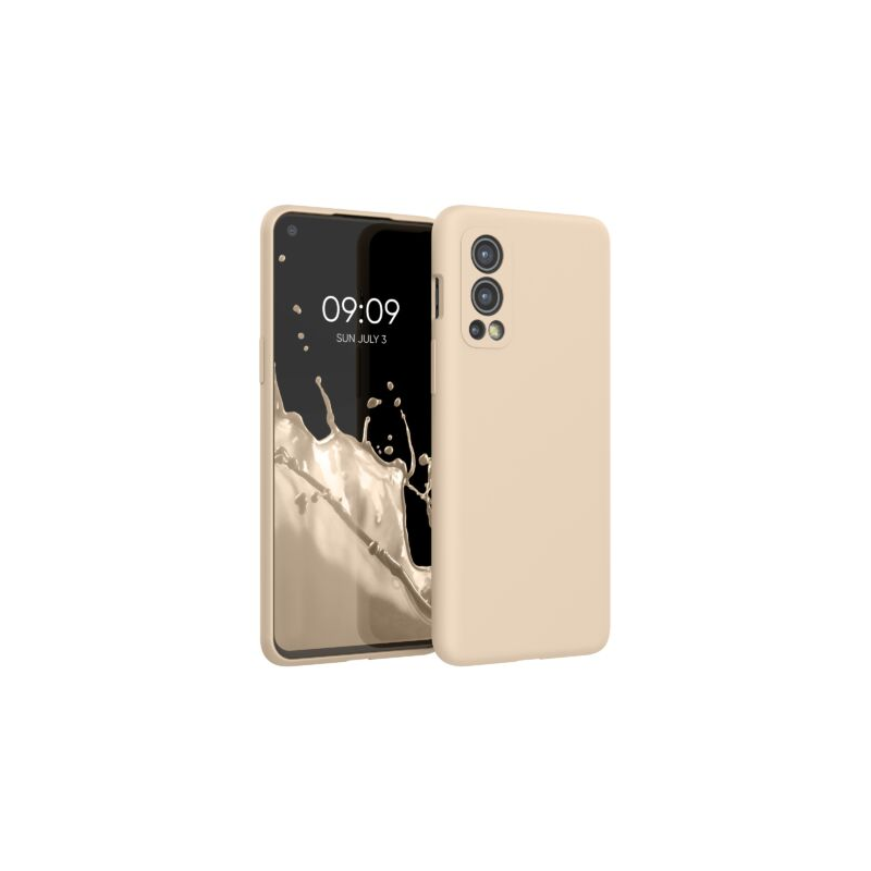 Husa pentru OnePlus Nord 2 5G, Silicon, Crem, 56070.154, Kwmobile