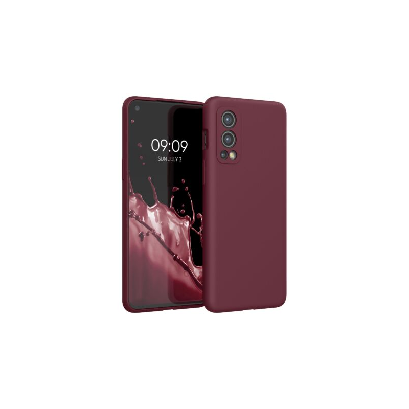 Husa pentru OnePlus Nord 2 5G, Silicon, Rosu, 56070.190, Kwmobile