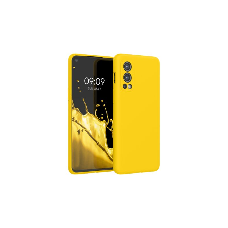 Husa pentru OnePlus Nord 2 5G, Silicon, Galben, 56070.165, Kwmobile