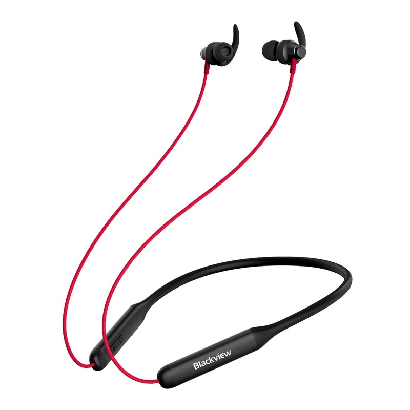 Casti bluetooth in-ear cu guler Blackview FitBuds 1 Rosu, Qualcomm aptX, Anulare zgomot, Microfon, Bluetooth v5.0, IPX7, 150mAh