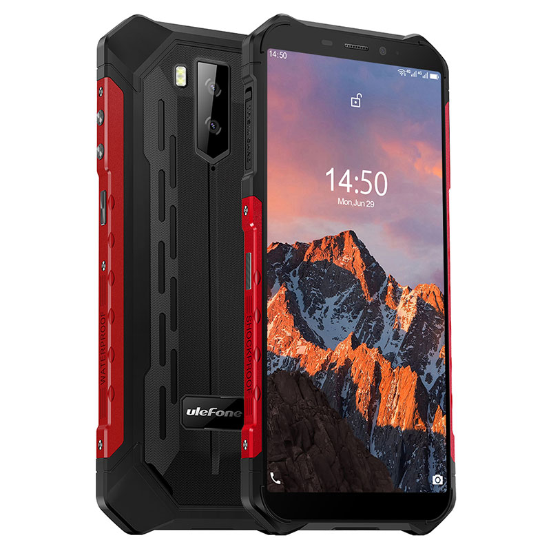 Telefon mobil Ulefone Armor X5 Pro, 64GB, 4GB RAM, Dual SIM, Negru/Rosu