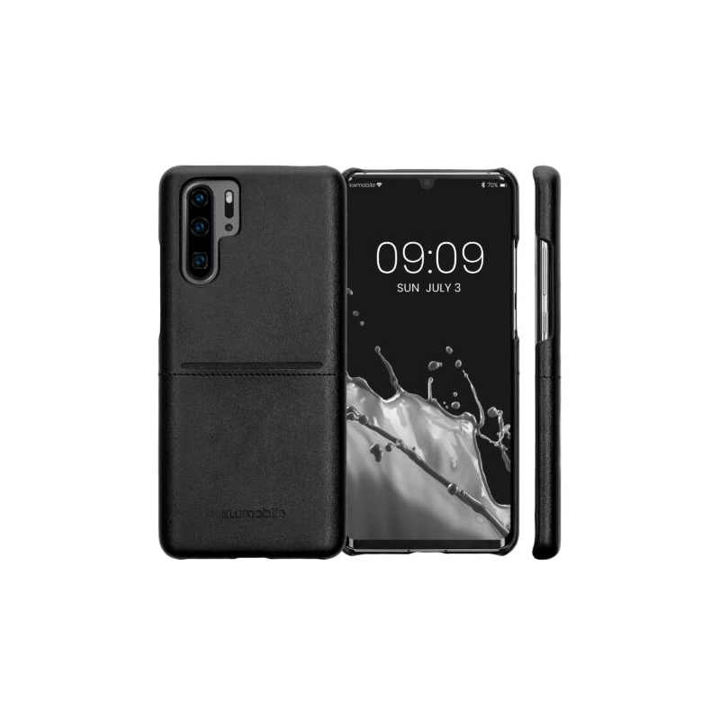 Husa Kwmobile pentru Huawei P30 Pro, Piele ecologica, Negru, 55360.01