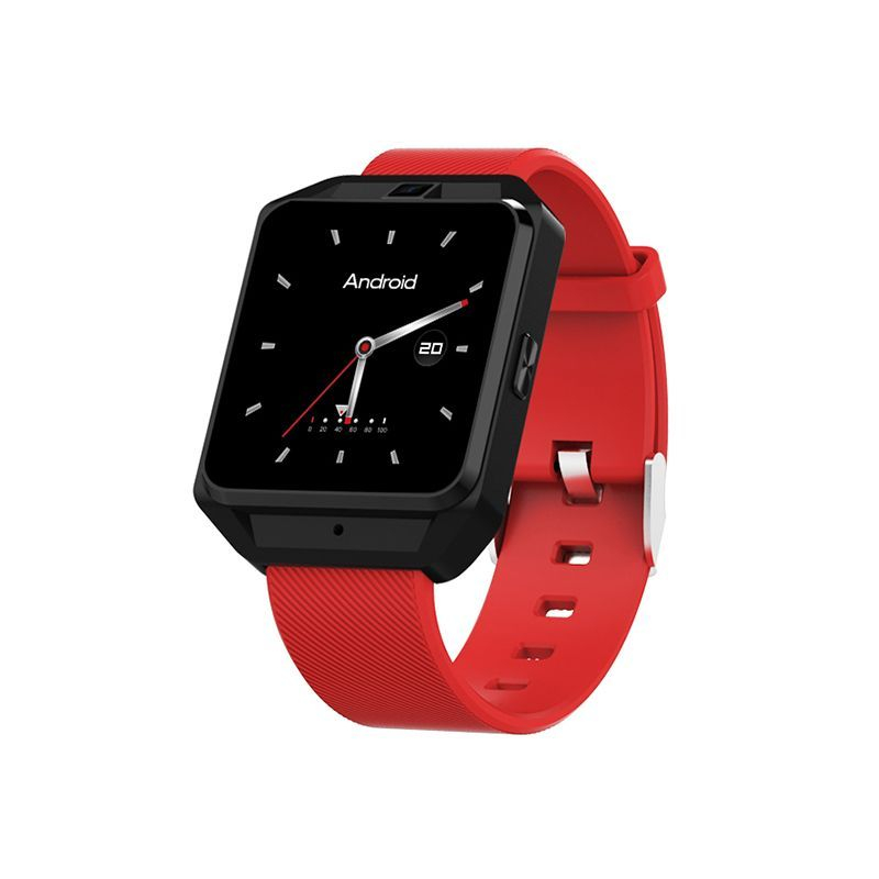 smartwatch cu functie apelare si raspundere prin bluetooth Smartwatch IWatch M5, Bluetooth, Waterproof, 4G, Rosu