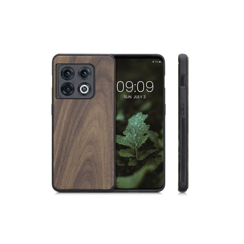 Husa Kwmobile pentru OnePlus 10 Pro, Lemn, Maro, 57461.18