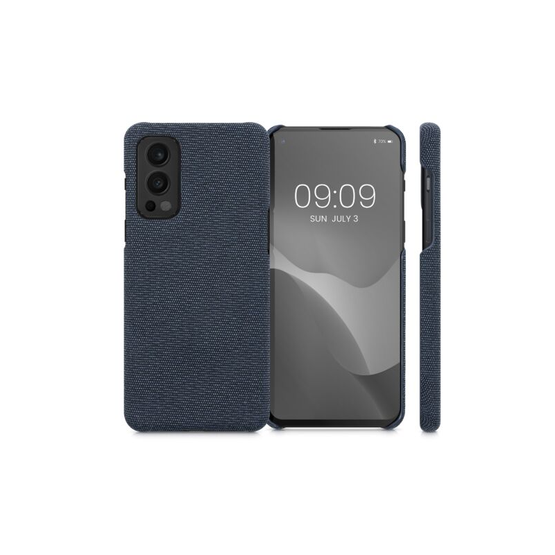 Husa Kwmobile pentru OnePlus Nord 2 5G, Textil, Albastru, 57448.17