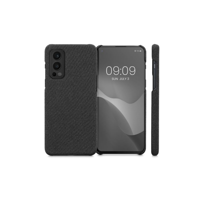 Husa Kwmobile pentru OnePlus Nord 2 5G, Textil, Gri, 57448.01