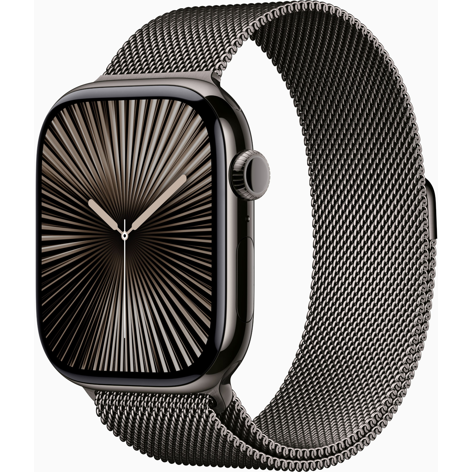 Apple Watch Seria 10, GPS + Cellular, 46 mm, Slate Titanium Case, Slate Milanese Loop, S/M