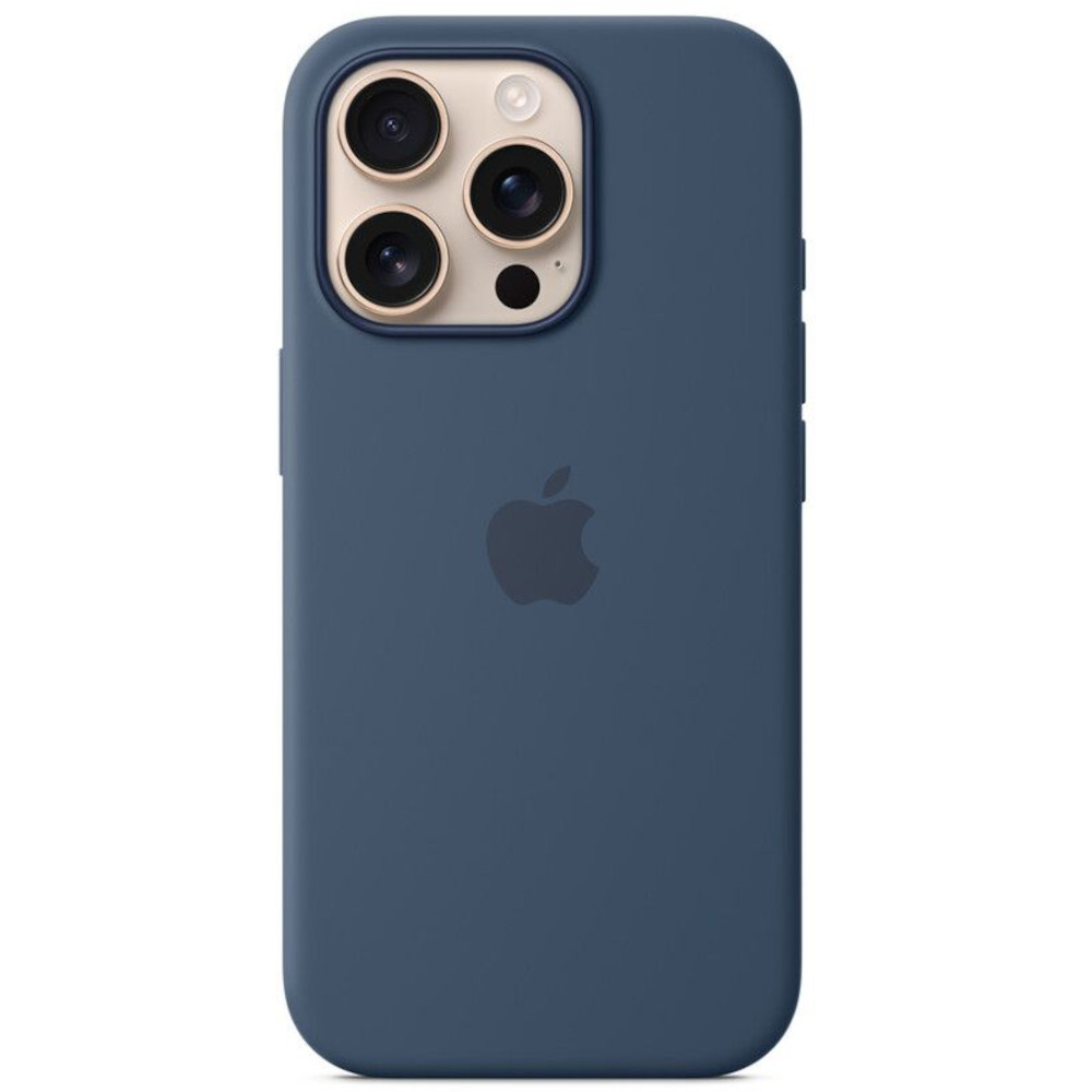 Husa de protectie Apple Silicone Case pentru iPhone 16 Pro Max, MagSafe, Denim