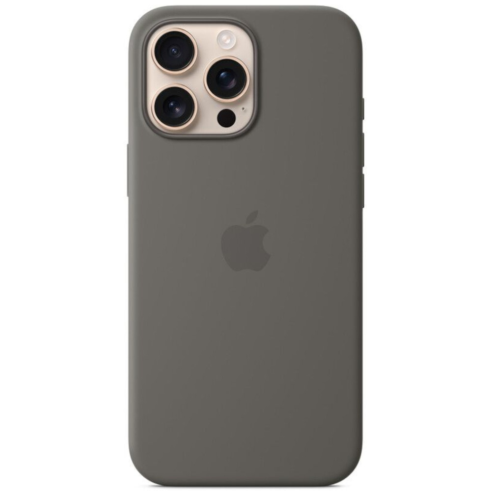 Husa de protectie Apple Silicone Case pentru iPhone 16 Pro Max, MagSafe, Stone Gray