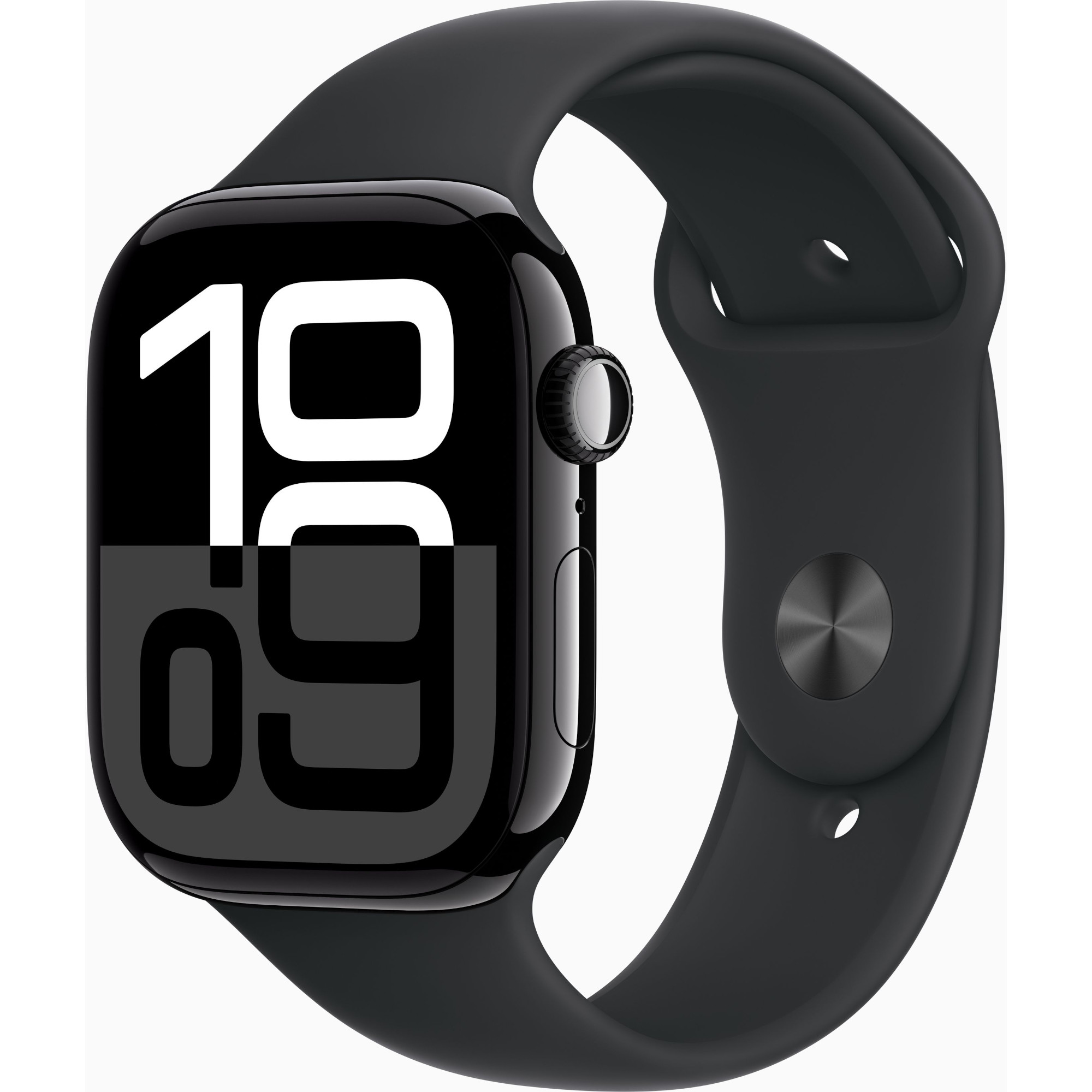 Apple Watch Seria 10, GPS + Cellular, 46 mm, Jet Black Aluminium Case, Black Sport Band, M/L