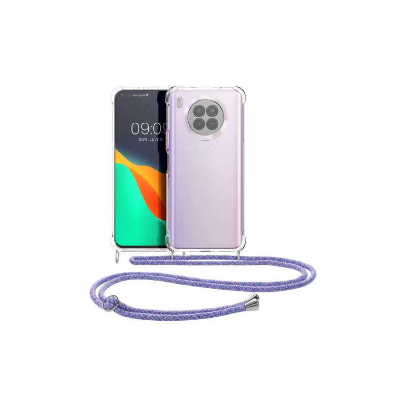 Husa Kwmobile pentru Huawei nova 8i, Silicon, Transparent/Mov, 57666.108