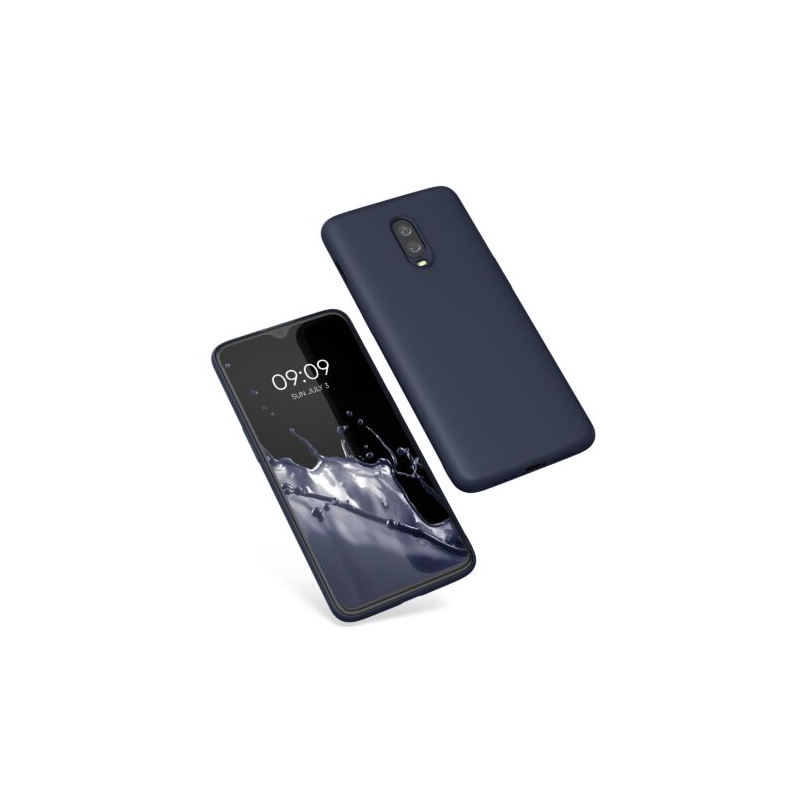 Husa Kwmobile pentru OnePlus 6T, Silicon, Albastru, 55347.53