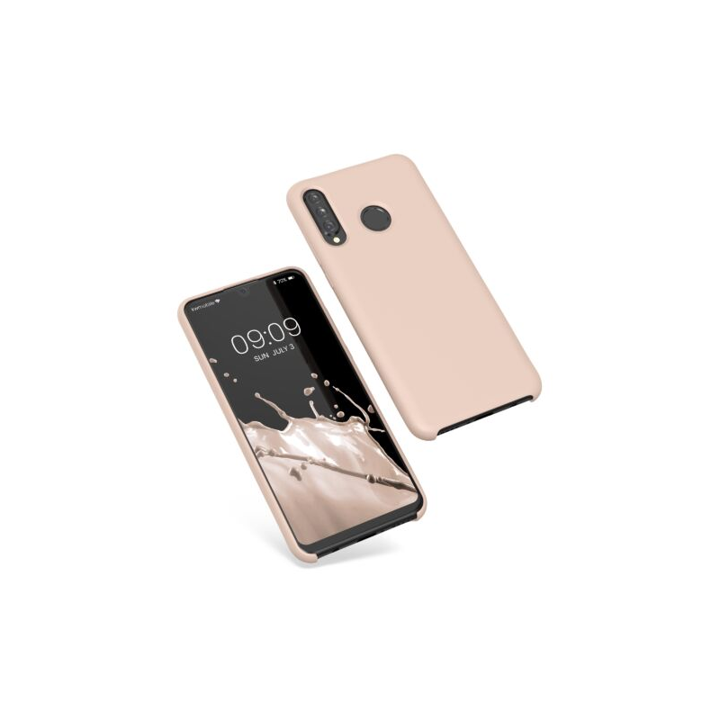 Husa Kwmobile pentru Huawei P30 Lite, Silicon, Crem, 47510.225