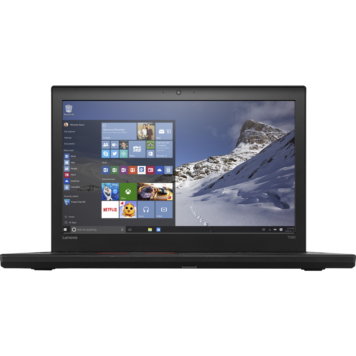 Laptop Lenovo ThinkPad T560, Intel Core i7-6600U, 16GB DDR3, SSD 512GB, Intel HD Graphics, Windows 10 Pro