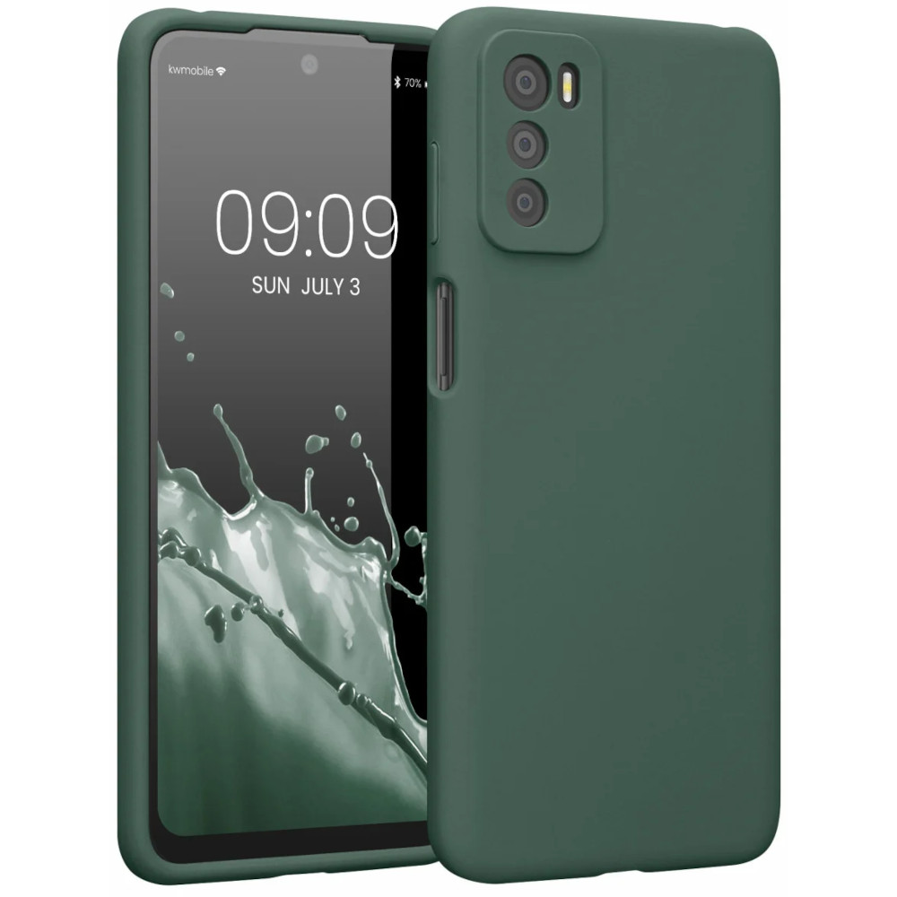 Husa Kwmobile pentru Motorola Moto G42, Silicon, Verde, 59185.166