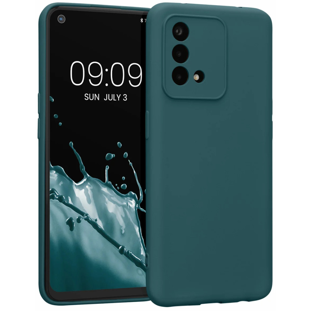 Husa Kwmobile pentru OPPO A74, Silicon, Verde, 58907.57