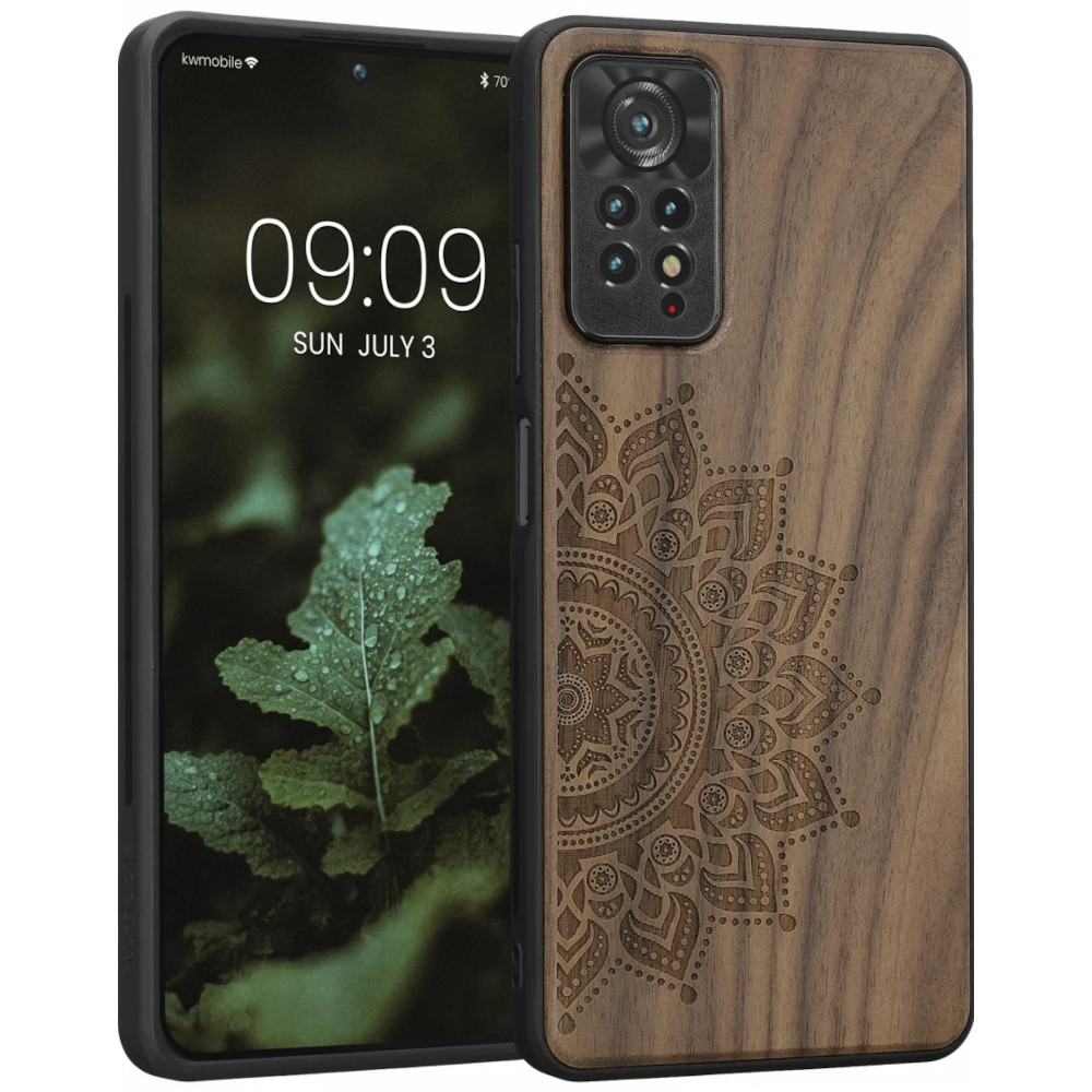 Husa Kwmobile pentru Xiaomi Redmi Note 11 Pro/Redmi Note 11 Pro 5G, Lemn, Maro, 57381.02